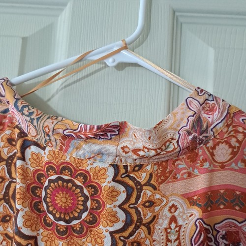 Knox Rose Boho Strickjacke Gr. M/L Paisley vorne offen Viskose Top Zustand - Bild 11 von 12