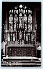 POSTCARD ALL SAINTS CHURCH HIGH ALTAR ST IVES HAMPSHIRE RPPC INTERIOR VIEW