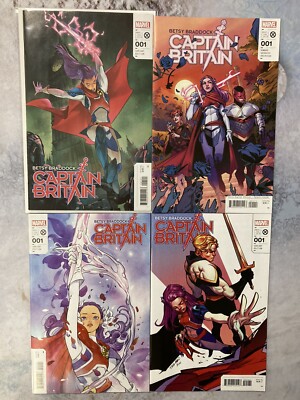 BETSY BRADDOCK CAPTAIN BRITAIN #1 VARIANT SET OF 4 1:25 OTTO MARVEL COMICBOOK BA