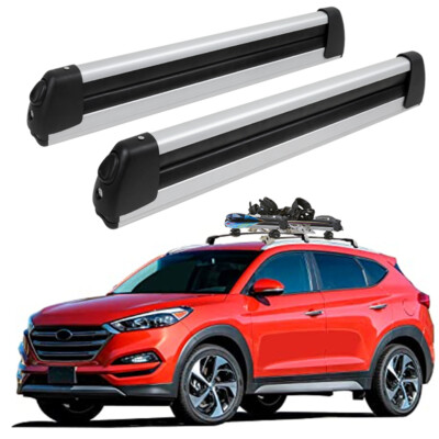 Snowboard Ski Top Roof Rack Carrier Cross Bar &Lock For Hyundai Tucson 2005-2023