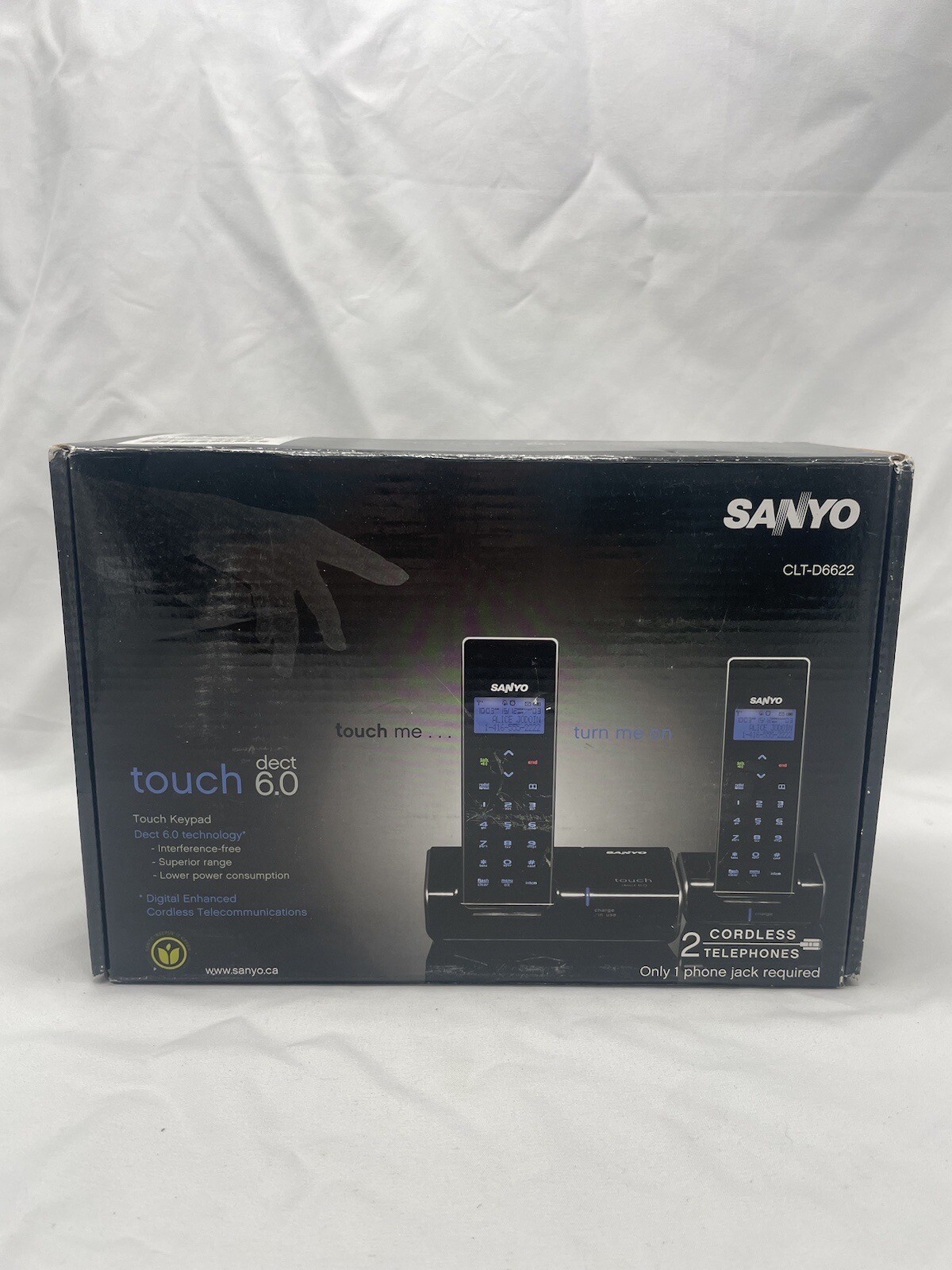 NEW Sanyo Touch Dect 6.0 CLT-D6622 Dual Handset Digital Cordless Digital Phone