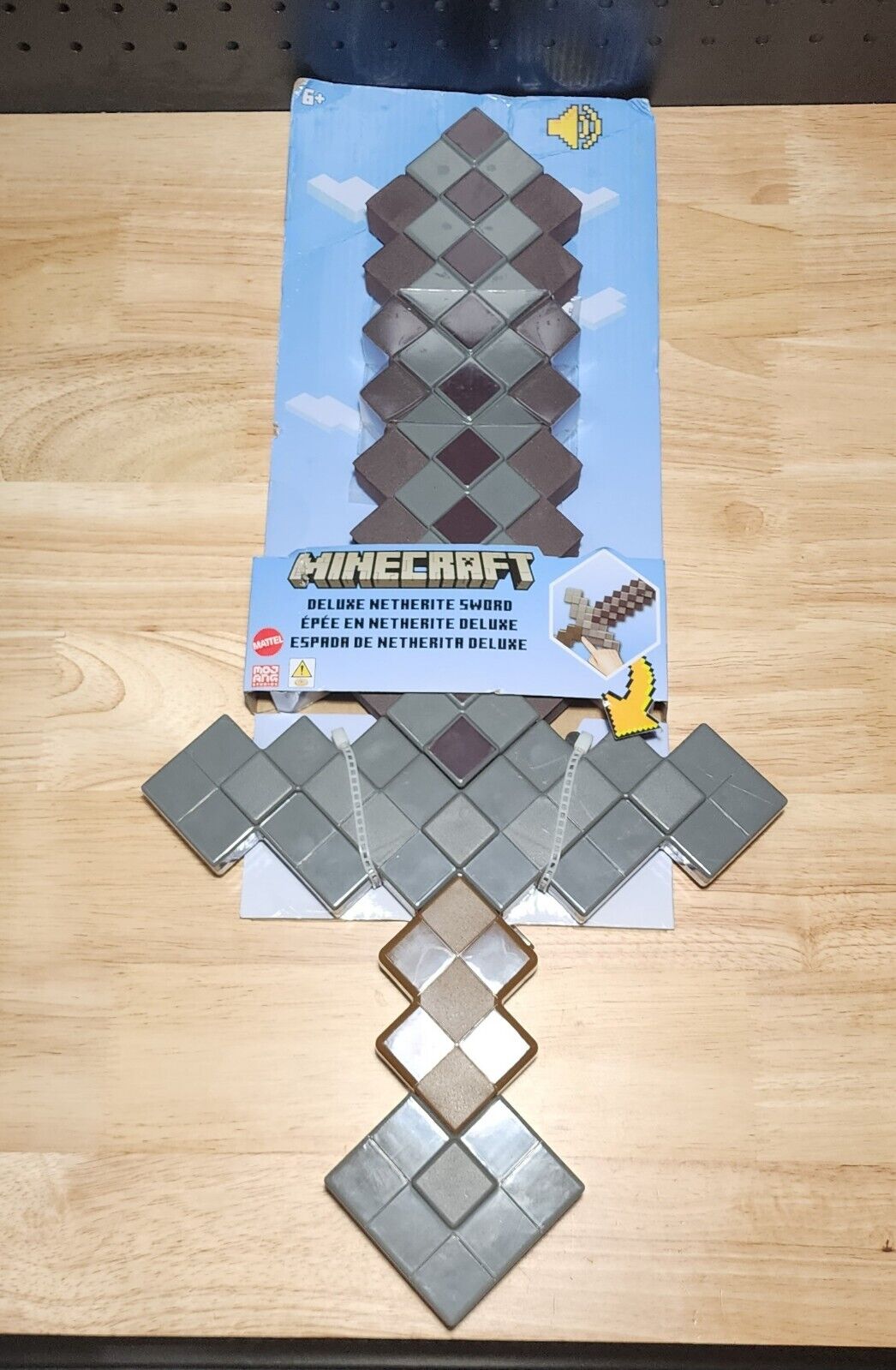 Minecraft Toys, Deluxe Netherite Sword, Lights and Sounds, Role-play