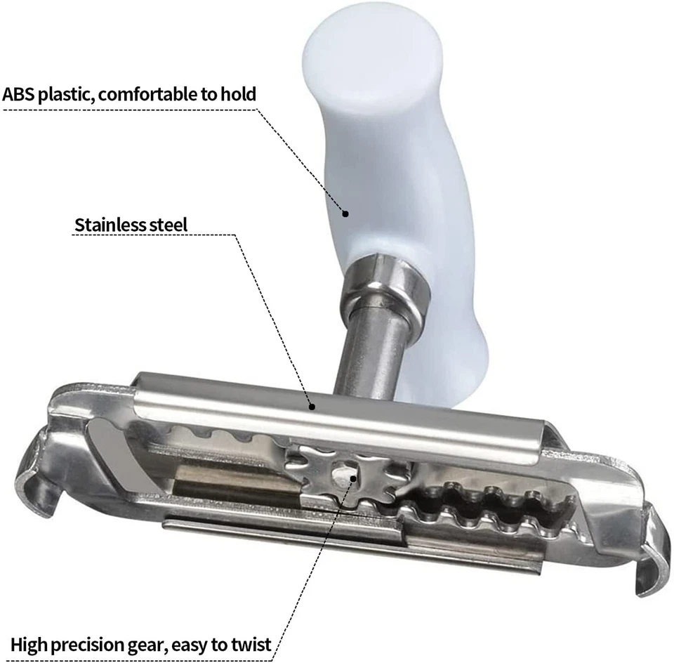 Tapa de tarro abrebotellas lata removedor ajustable acero inoxidable agarre giratorio fácil Foto 4 de 4