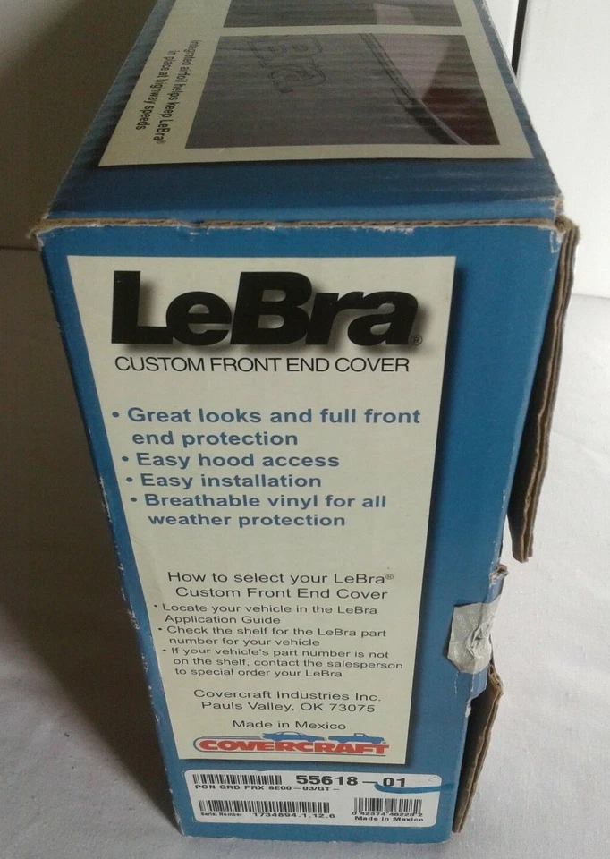 LeBra Custom Car Front End Cover Black 55618-01 Fits Pontiac Grand PRX -03/GT - Image 3 of 4