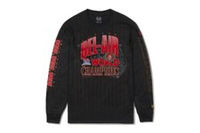 NWT - BEL AIR ATHLETICS Men's 'PINSTRIPE CHAMPS' Black L/S TEE - S