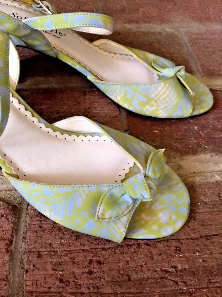 ESTILO SUAVE HUSH PUPPIES Paisley Aqua Lima MUJER TACONES ALTOS ZAPATOS con cordones Talla 8 Foto 2 de 4