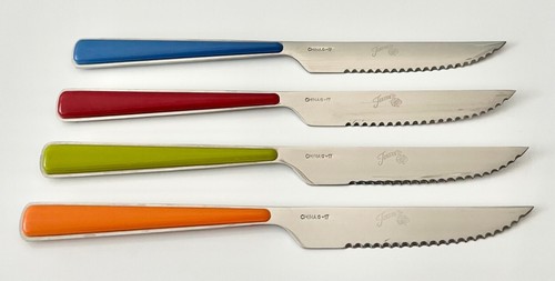 FIESTA Edelstahl Besteck MERENGUE Muster 9 1/8" Wellenschliff Steakmesser 4er Set