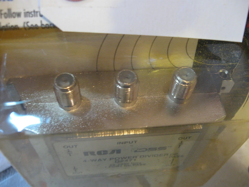 NEW RCA DSS Satellite 4-Way Power Divider Splitter 1 Port DC pass TV  # D2471 - Image 3 of 4