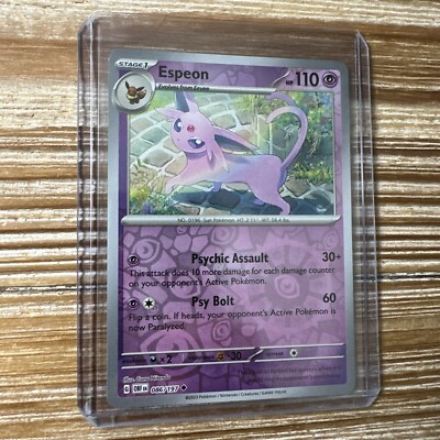 Espeon 086/197 Obsidian Flames Reverse Holo Pokemon Card Uncommon