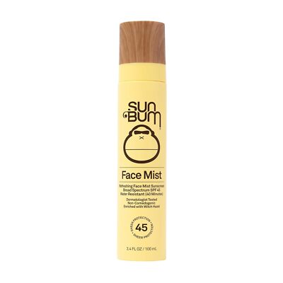 Sun Bum Original SPF 45 Sunscreen Face Mist, 3.4 oz Broad Spectrum Moisturizing