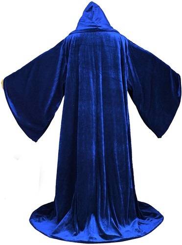 Velvet Wizard Robe with Satin Lined Hood and Sleeves - Picture 60 of 126