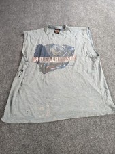 Harley Davidson Shirt Mens XL Gray Billings Montana Bear Sleeveless Y2K USA Made