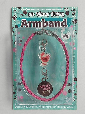 Armband Bettelarmband mit 2 Original Anhängern ''Die wilden Hühner''  WH