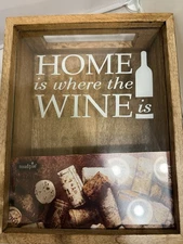 Mudpie Wine Cork Display Box “Home Is Where The Wine Is”