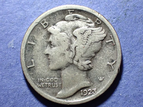1923-S Mercury Dime  Fine