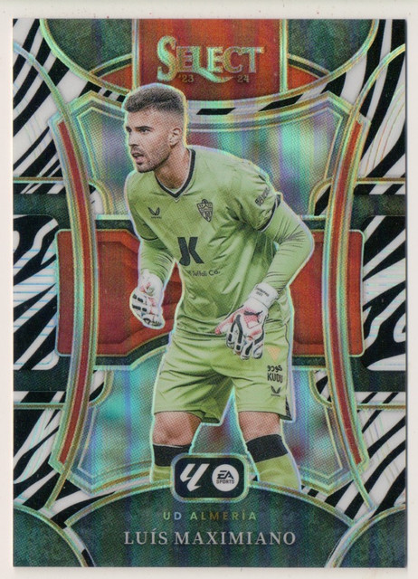 2023-24 Panini Select La Liga Zebra Prizm #187 Luis Maximiano Numbered 4/25