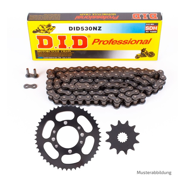 DID Kettensatz Gummiert FüR Kawasaki Z Unitrak 400 1983-1984 Mit Kette NZ Niet S-image