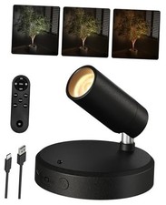Wireless LED Spotlights Indoor, 5500mAh Rechargeable Battery 1Pack Black