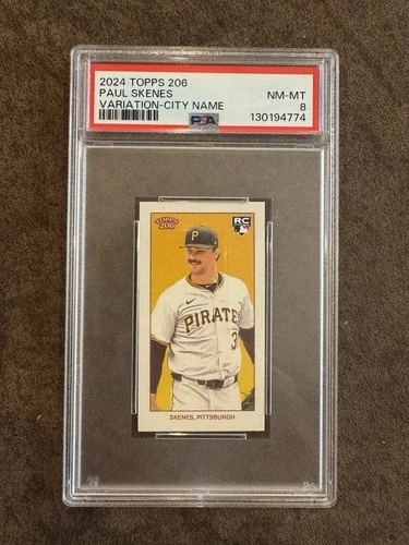 2024 Topps 206 Paul Skenes City Name Variation (RC) PSA 8