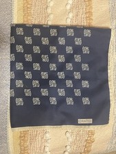 Vintage Retro 70s Blue And White, X-Rated Scarf 19.5  x20" Made In Italy  F  You  