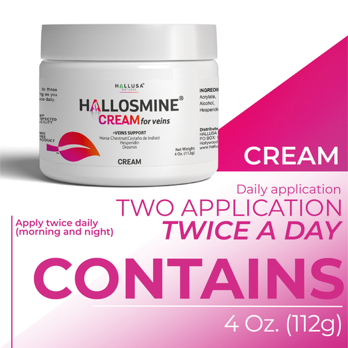 Hallosmine ADVANCE Diosmin 1000mg + GRATIS Creme für Venen 4 oz - 60 Kapseln - Bild 12 von 15