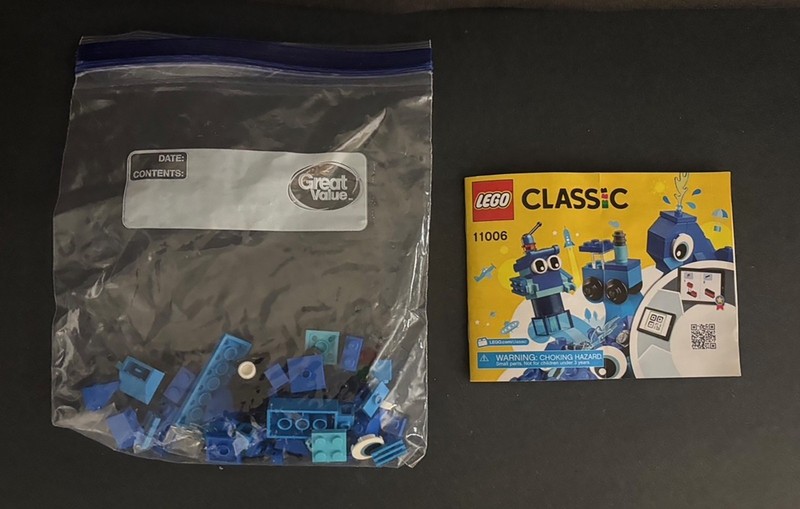 Lego 11006 Classic Creative Blue Bricks 52pc Building Toy Set * Retired *