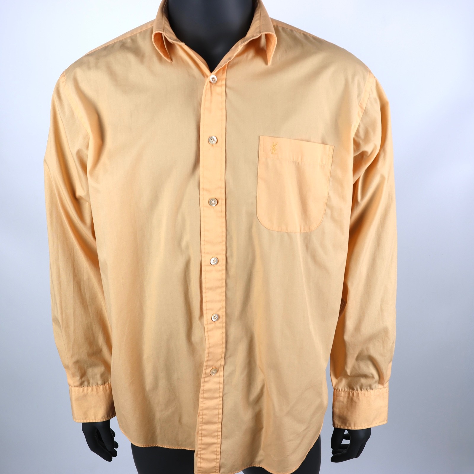 Camicia elegante uomo Yves Saint Laurent manica lunga arancione taglia L