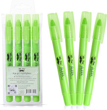 No Bleed Gel Highlighter, Bible Highlighters, Green, Pack of 4