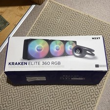 NZXT Kraken Elite 360 RGB Black, 360mm All-In-One Hydro CPU Cooler, 3x 120 RGB F