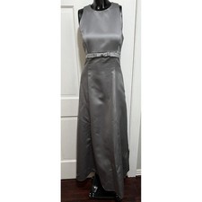 Grey Womens Long Bridesmaid Formal Pageant Homecoming Prom Dress Size 8
