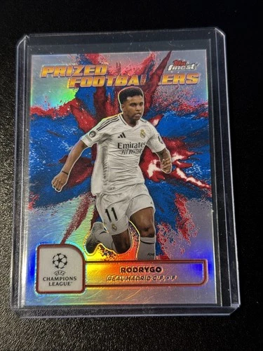 2024-25 Topps Finest #PFF-4 Rodrygo Prized Footballers Fusion Blue Red Case Hit