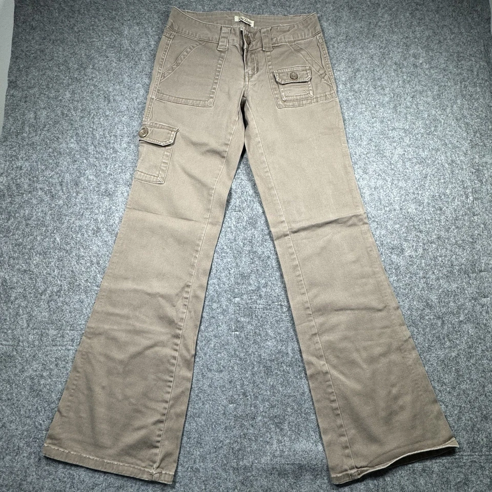 Pantalones acampanados BeBop Juniors 3 marrón Y2K fondo campana caquis retro tiro bajo vintage Foto 2 de 4