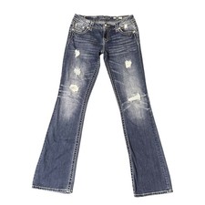 Miss Me Jeans Bootcut Distressed Medium Wash Size 27 XP7627B 29x32
