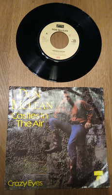 DON MCLEAN - CASTLES IN THE AIR / CRAZY EYES - 7'' - SINGLE - VG++ -