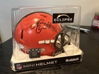 Nick Chubb Cleveland Browns Signed Mini Helmet Beckett Witnessed Authentication