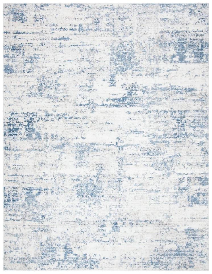 Amelia Collection Area Rug - 8' x 10', Ivory & Blue, Modern Abstract Design, ... - Image 4 of 4