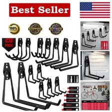 20 Pack Heavy Duty Garage Storage Hooks with Extension Cord Organizer, Solid Ste