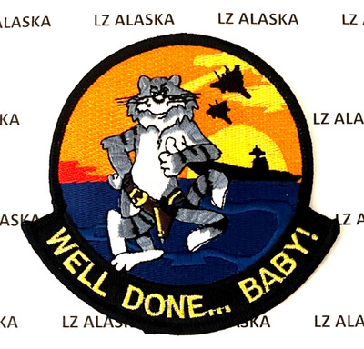 US NAVY ''WELL DONE... BABY'' LAST TOMCAT FLIGHT VF FIGHTERS PATCH N23