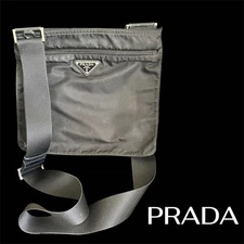 PRADA Nylon Sacoche Shoulder Bag Black US TAX Includ