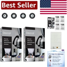 Dezcal Activated Coffee Descaler - 8 Fragrance-Free 1oz Packets for All Machines