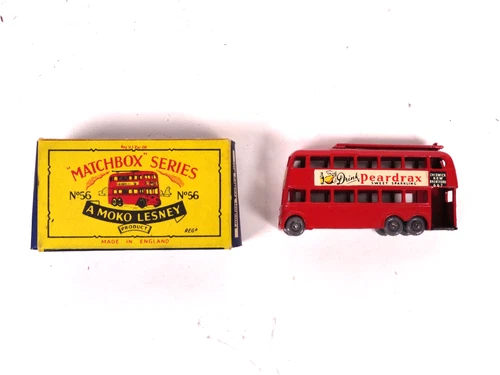 Vintage Matchbox Lesney No.56a London Trolley Bus In Original Box 1958