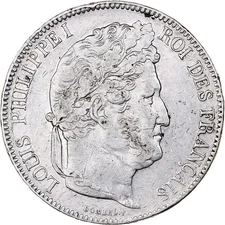 [#1200048] France, 5 Francs, Louis-Philippe, Lille, Silver, AU, KM:749.13