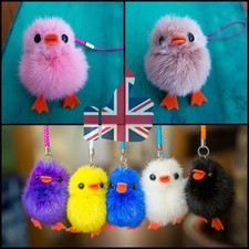 UK K&uuml;ken Charm 5cm Nerz Pelz Schl&uuml;sselanh&auml;nger H&auml;nger Anh&auml;nger Handyschl&uuml;ssel Farbe weich