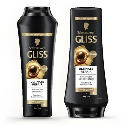 Schwarzkopf Gliss Ultimate Repair Shampoo And Conditioner Set For Dry Hair - Image 1 of 4