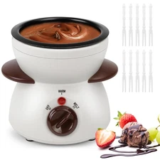 Mini Chocolate Melting Pot, Chocolate Fondue Fountain, 8.79OZ Warmer Machine ...