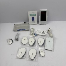 NURSAL Mini Massager TENS EMS Unit Dual Channel Touchscreen AS8017 White 16 Pads