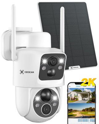 Telecamera Security Solare Wireless 2K - PTZ, Visione Notturna, PIR, Wi-Fi 2.4G, 2 Pezzi - Foto 13
