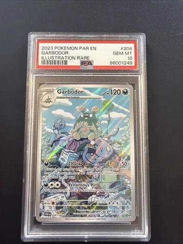 Pokémon Garbodor TCG Card 204/182 Sv04: Paradox Rift PSA 10