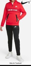 NEW Bnwt Nike Air Boys Red Black Tracksuit Set 13-15 Years RRP £65