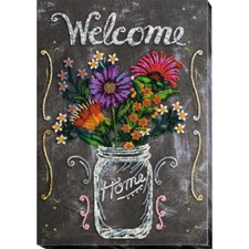 Bead Embroidery Kit Welcome Flowers Beaded stitching DIY Abris Art